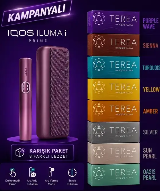IQOS ILUMA i PRIME Mor Özel Renk + Karışık TEREA