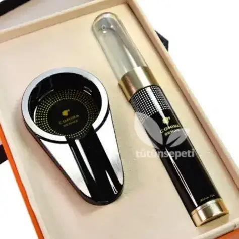 Cohiba Tekli Tüp Humidor ve Küllük seti