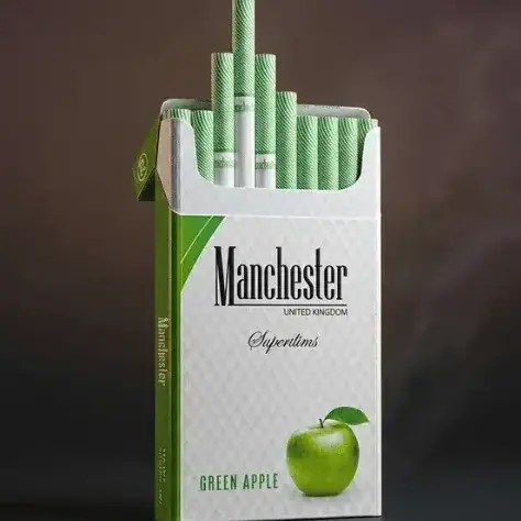 Manchester Green Apple Super Slim Sigara – Yeşil Elma Aromalı