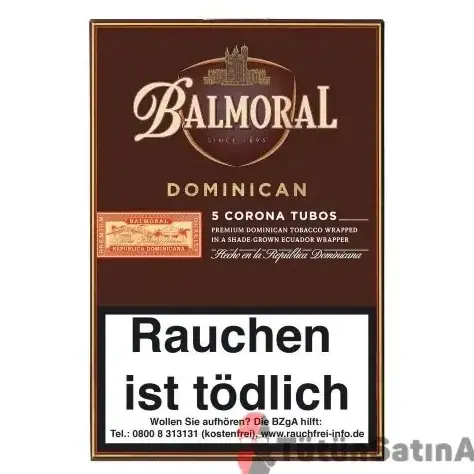 Balmoral Dominican Selection Corona Tubos 5’s